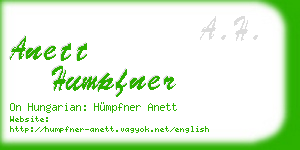 anett humpfner business card